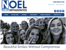 Tablet Screenshot of noelorthodontics.com